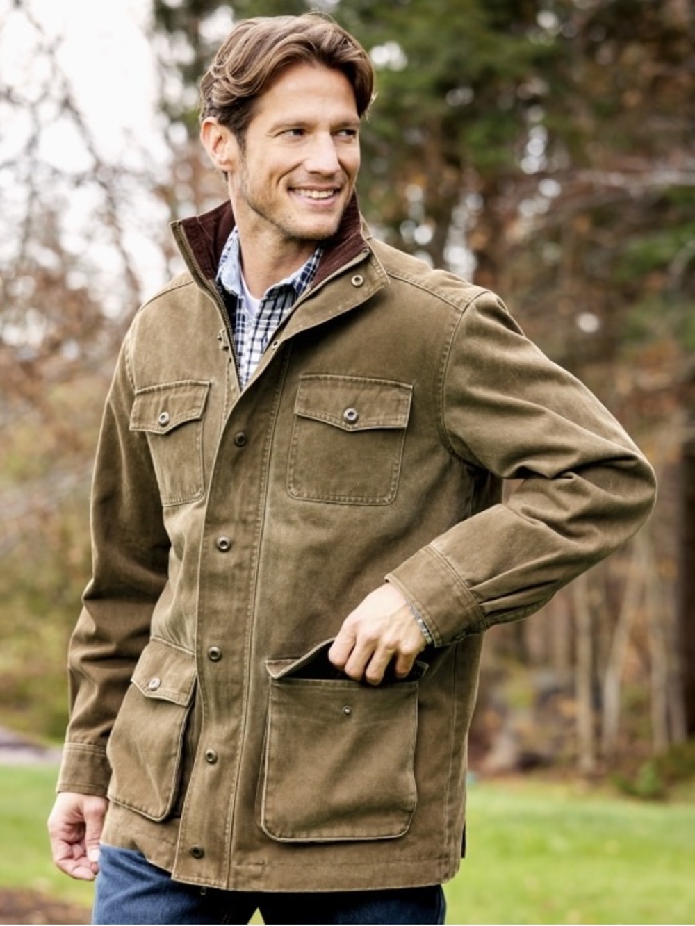 Men's Original The Vermont Barn Coat size large Loden Shore Field jacket